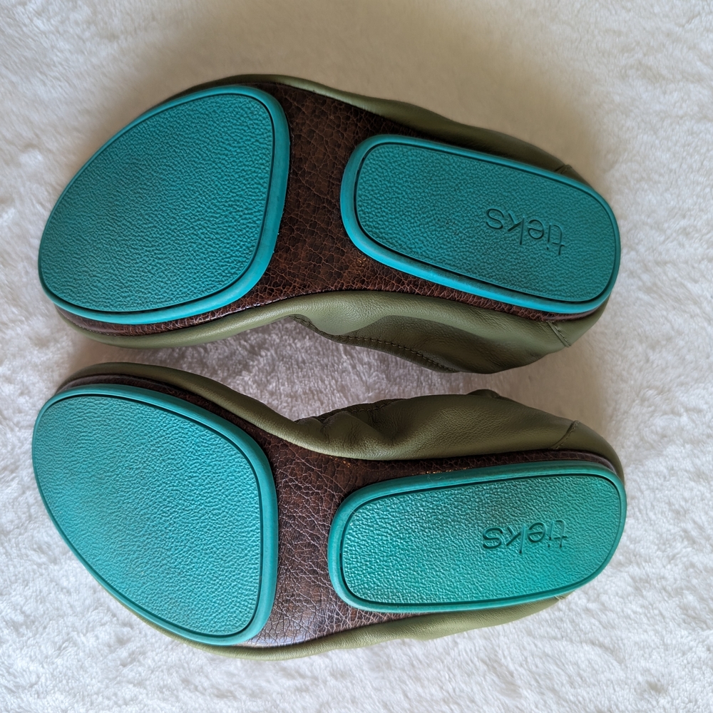 Tieks Olive Green Ballet Flats - Picture 3 of 3
